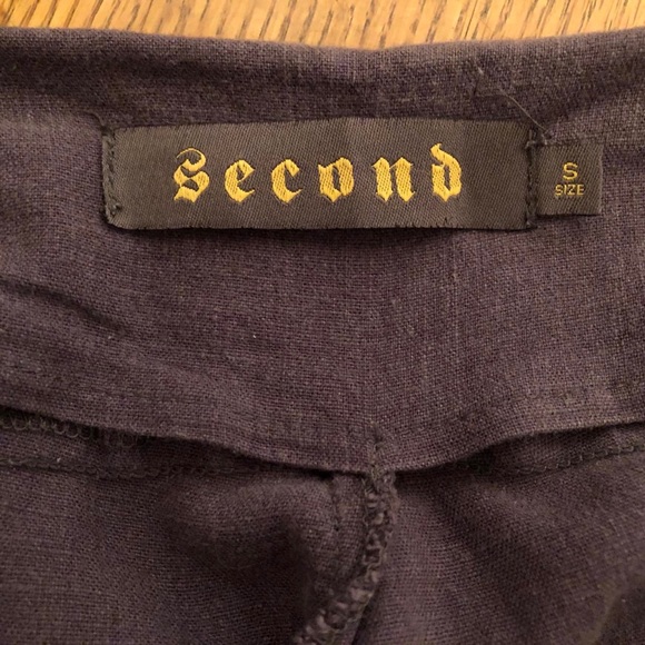 Second (Yoga Jeans) 3/4 Length Low-Rise Linen Pants - Picture 4 of 4